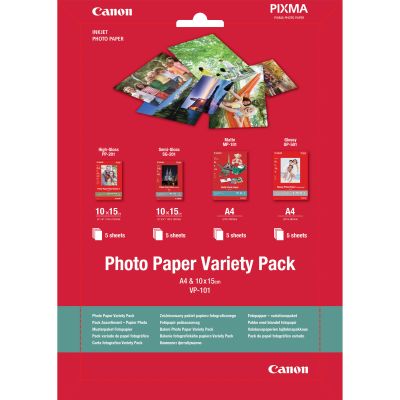 Canon VP-101 Photo Paper Variety Pack 4x6??? and A4 - 20 Sheets