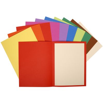 Exacompta Recycled Manilla Folders A4+ Size Assorted Colours Pack of 100