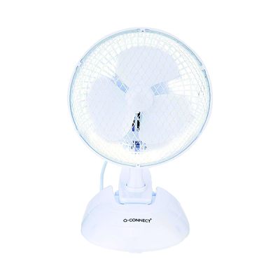 Q-CONNECT 6 INCH CLIP ON FAN WHITE