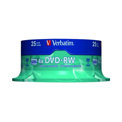 VERBATIM DVD-RW 4X NON PRINT 25