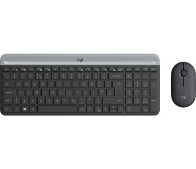 Logitech MK470 keyboard Mouse included RF Wireless QWERTY Nordic Graphite
