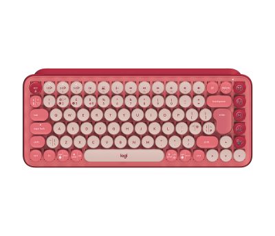 Logitech Pop Keys keyboard RF Wireless + Bluetooth QWERTY UK English Burgundy, Pink, Rose