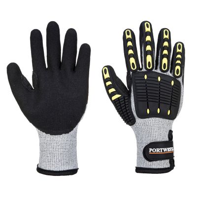 A729 Anti Impact Cut Resistant Thermal Glove Grey/Black L 