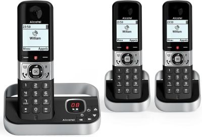 Alcatel F890 Trio Dect Phone W Answer Machine & Call Block 