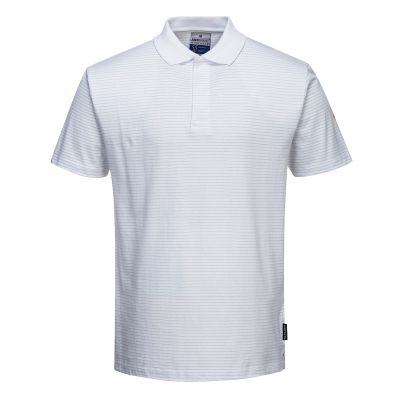 AS21 Anti-Static ESD Polo Shirt White L Regular