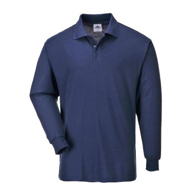 B212 Genoa Long Sleeved Polo Shirt Navy M Regular