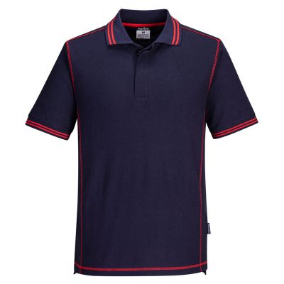 B218 Essential Two Tone Polo Shirt Navy/Red S Regular