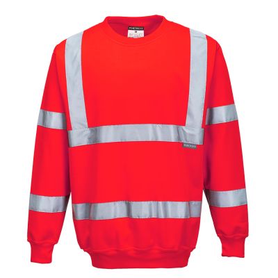 B303 Hi-Vis Sweatshirt Red L Regular
