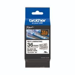 BROTHER P-TOUCH 36MM BLK/WHT TAPE