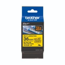 BROTHER P-TOUCH 36MM BLK/YLW TAPE