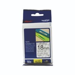 BROTHER TZ141 18MM BLACK/CLEAR TAPE