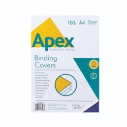 FELLOWES APEX CLR PVC COVER PK100