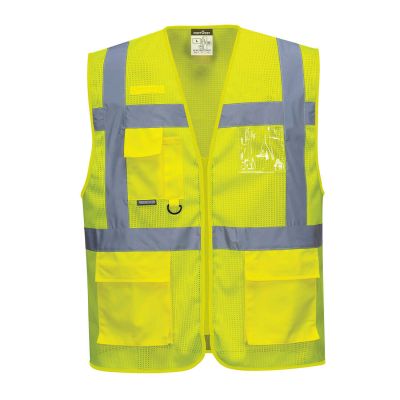 C376 Athens Hi-Vis Mesh Executive Vest  Yellow S Regular