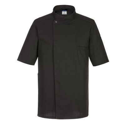 C735 Surrey Chefs Jacket S/S Black L Regular
