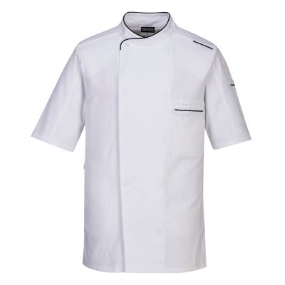C735 Surrey Chefs Jacket S/S White L Regular
