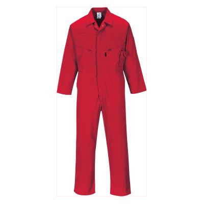C813 Liverpool Zip Coverall Red L R