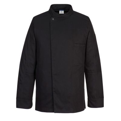 C835 Surrey Chefs Jacket L/S Black L Regular