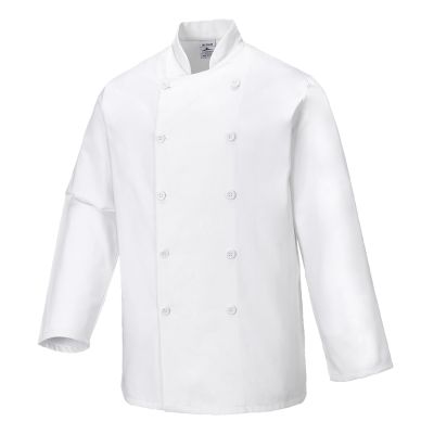 C836 Sussex Chefs Jacket L/S White M Regular