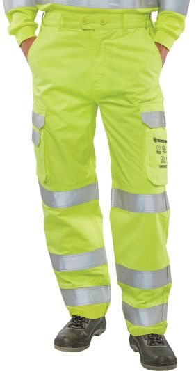 HIVIS YELLOW TROUSERS 30T