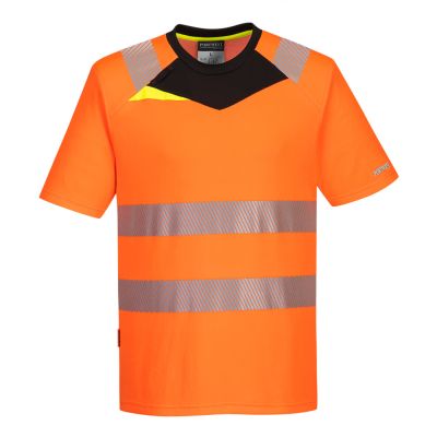 DX413 DX4 Hi-Vis T-Shirt S/S  Orange/Black L Regular