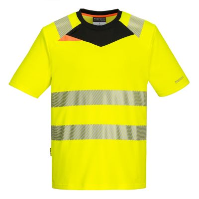 DX413 DX4 Hi-Vis T-Shirt S/S  Yellow/Black L Regular