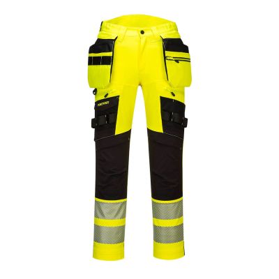 DX442 DX4 Hi-Vis Detachable Holster Pocket Trousers Yellow/Black 28 Regular