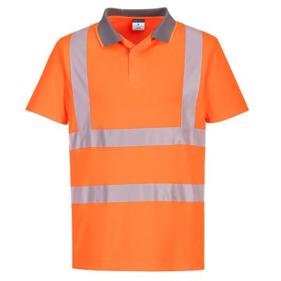 EC10 Eco Hi-Vis Polo Shirt S/S (6 Pack)  Orange L Regular