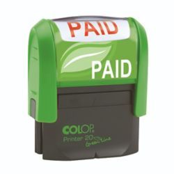 COLOP WORD STAMP GREEN LINE PAID