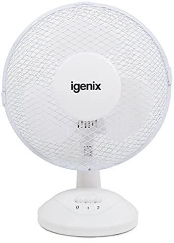 9 INCH DESK FANS IN WHITE - PACK OF 2