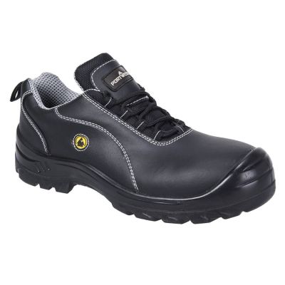 FC02 Portwest Compositelite ESD Leather Safety Shoe S1 Black 44 Regular
