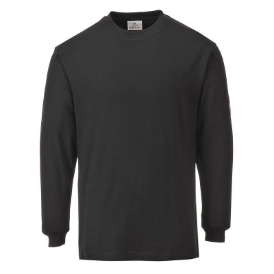 FR11 Flame Resistant Anti-Static Long Sleeve T-Shirt Black L Regular