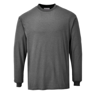 FR11 Flame Resistant Anti-Static Long Sleeve T-Shirt Grey L Regular