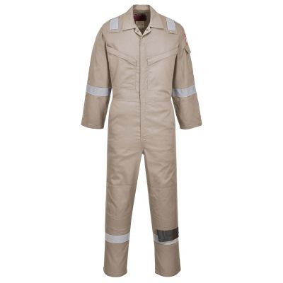 FR21 Flame Resistant Super Light Weight Anti-Static Coverall 210g Khaki S Regular