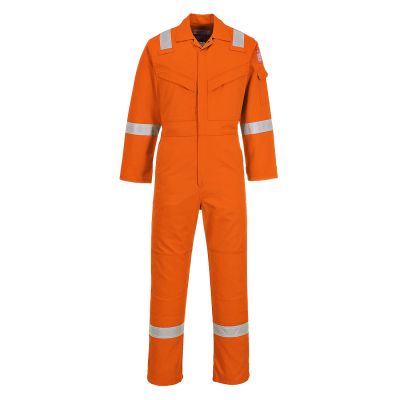 FR21 Flame Resistant Super Light Weight Anti-Static Coverall 210g Orange Tall M Tall