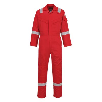 FR21 Flame Resistant Super Light Weight Anti-Static Coverall 210g Red L Regular