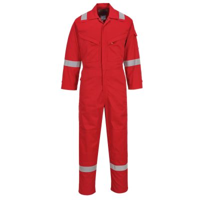 FR28 Flame Resistant Light Weight Anti-Static Coverall 280g Red L Regular