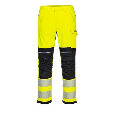 FR406 PW3 FR Hi-Vis Work Trousers Yellow/Black 28 Regular