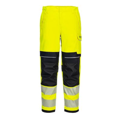 FR409 PW3 FR Hi-Vis Women's Work Trousers Yellow/Black 26 Regular