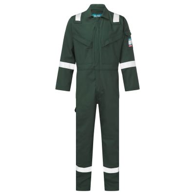 FR50 Flame Resistant Anti-Static Coverall 350g Green L Regular