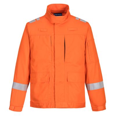 FR601 Bizflame Work Lightweight Stretch Panelled Jacket Orange L Regular