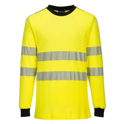 FR701 PW3 Flame Resistant Hi-Vis T-Shirt Yellow/Black L Regular