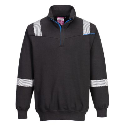 FR710 WX3 Flame Resistant Sweatshirt Black L Regular