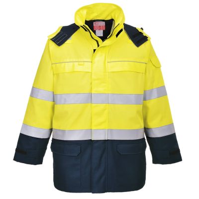 FR79 Bizflame Rain+ Hi-Vis Arc Jacket Yellow/Navy L Regular