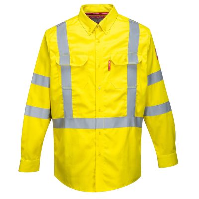 FR95 Bizflame 88/12 FR Hi-Vis Shirt Yellow L Regular