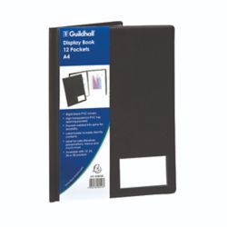 GUILDHALL DISPLAY BOOK 12PKT A4 BLK