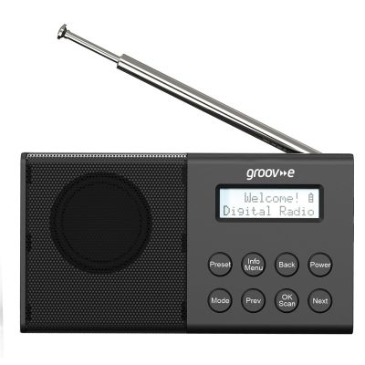 Groov-e Geneva Rechargeable Dab/Fm Radio With Bluetooth    