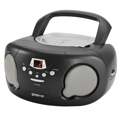 Groov-e Portable Cd Radio Boombox Black                    