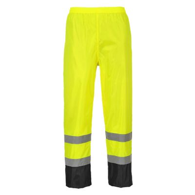 H444 Hi-Vis Contrast Classic Rain Trousers Yellow/Black M Regular