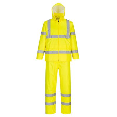 H448 Hi-Vis Packaway Rain Suit  Yellow L Regular