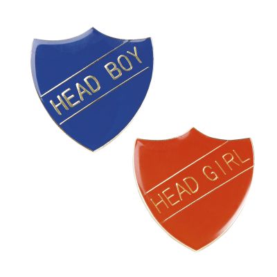 HEAD GIRL-BOY BADGES- RED AND BLUE